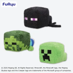 Minecraft 柔軟躺姿絨毛玩偶：終界使者：殭屍：苦力怕