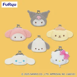 三麗鷗家族 奶油絨臉型口金零錢包
